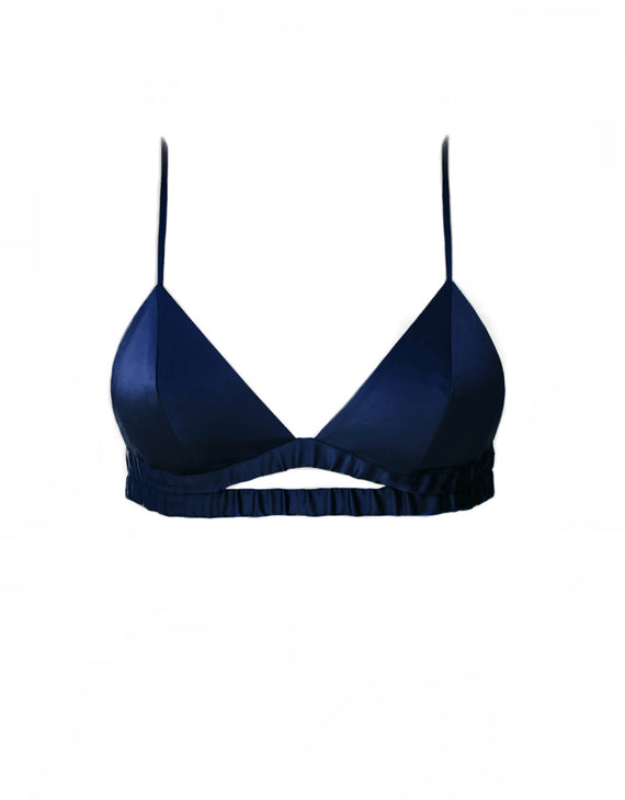 KAIA SILK-SATIN TOP BRA